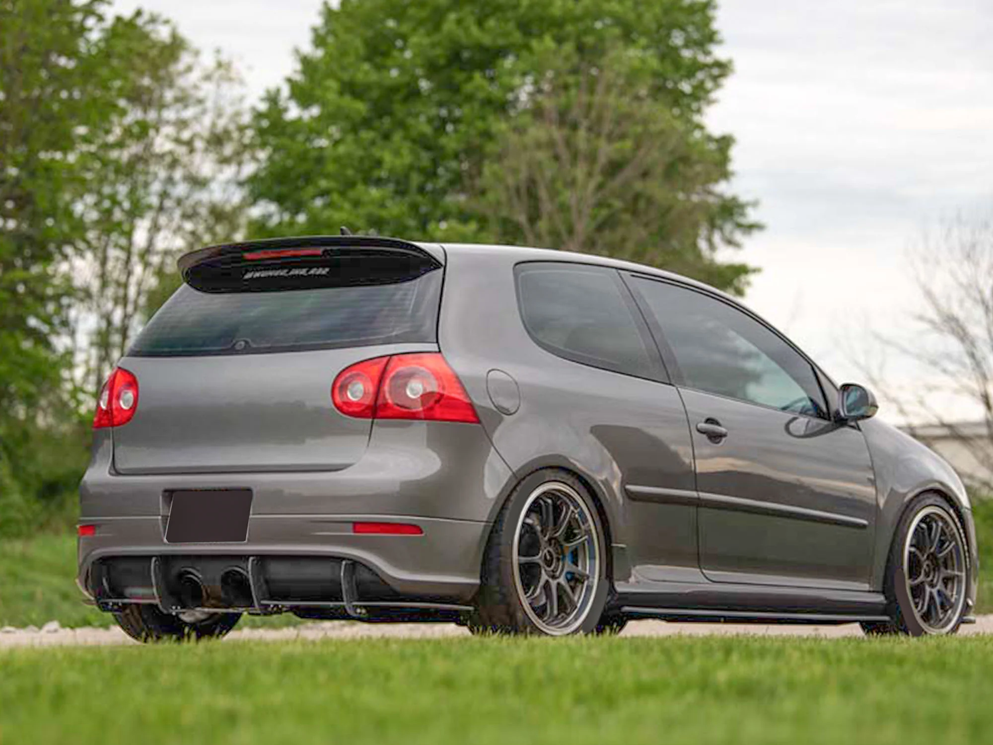 Rear Bumper Lip Diffuser Valance Splitters for VW Golf MK5 R32 2005-2009 di177 - Image 3
