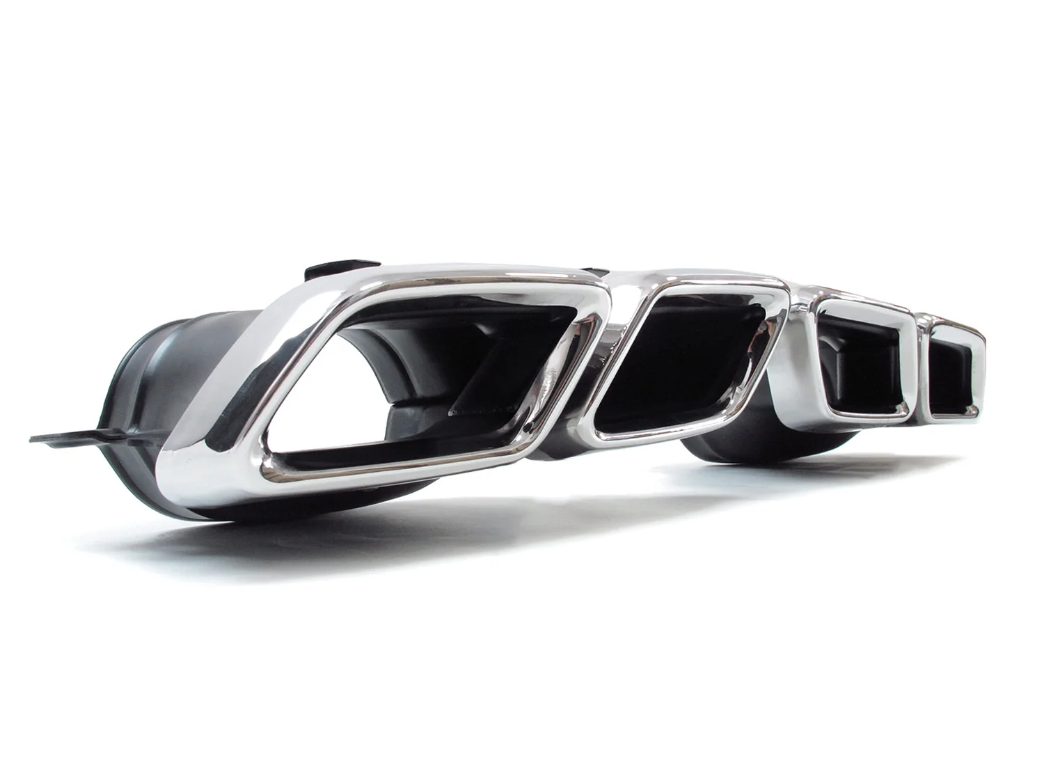 Rear Diffuser + Chrome Exhaust Tips For Mercedes W205 C300 C250 Sedan Non-AMG 2015-2021 - Image 10
