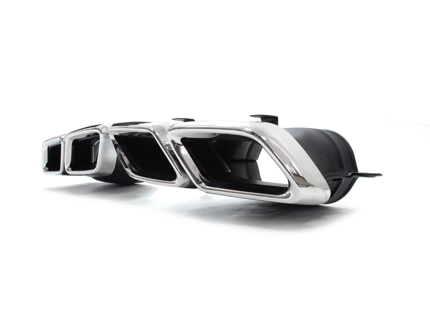 Rear Diffuser + Chrome Exhaust Tips For Mercedes W205 C300 C250 Sedan Non-AMG 2015-2021 - Image 11