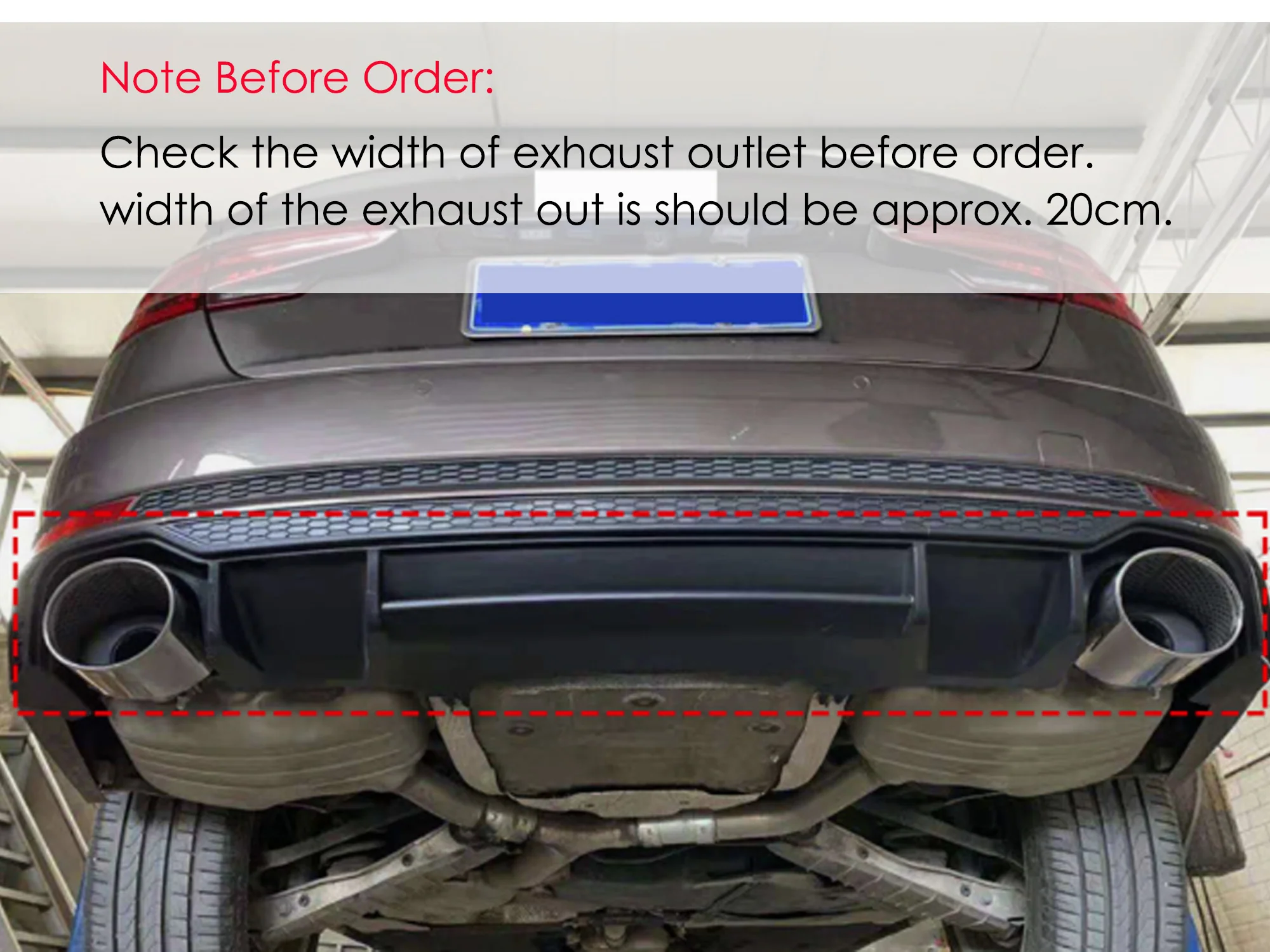 60mm Inlet Chrome Exhaust Tips For AUDI A4 A5 A6 A7 Refit To RS4 RS5 RS6 RS7 - Image 2