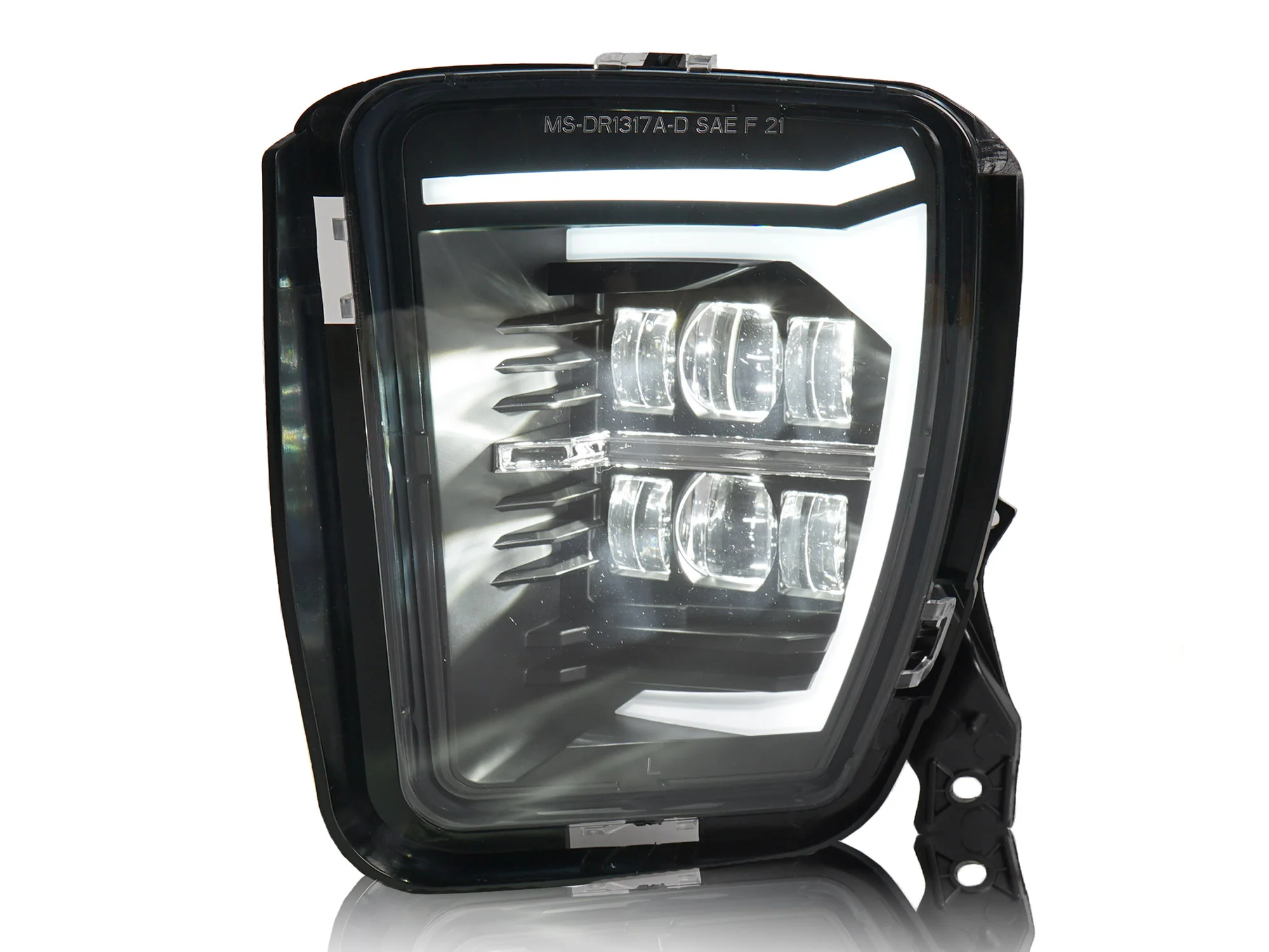 Black Front Bumper DRL LED Fog Lights for Dodge Ram 1500 2013-2017 - Image 13