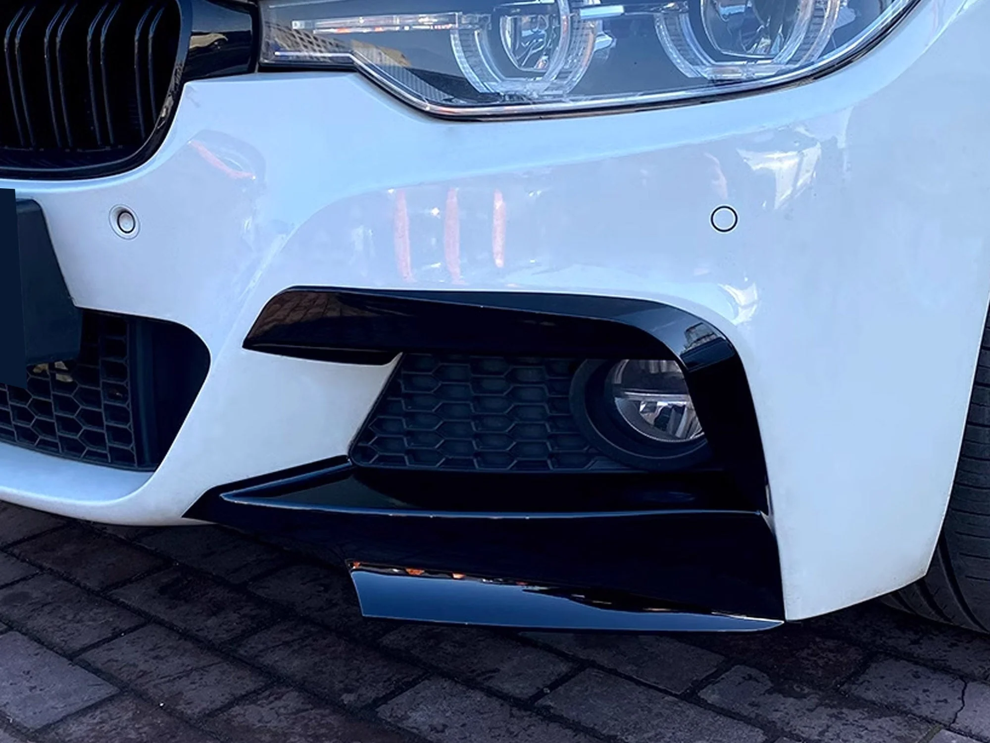 Glossy Black Front Bumper Splitter Canards for BMW 3 Series F30 F31 M Sport 2013-2018 pz110 - Image 3