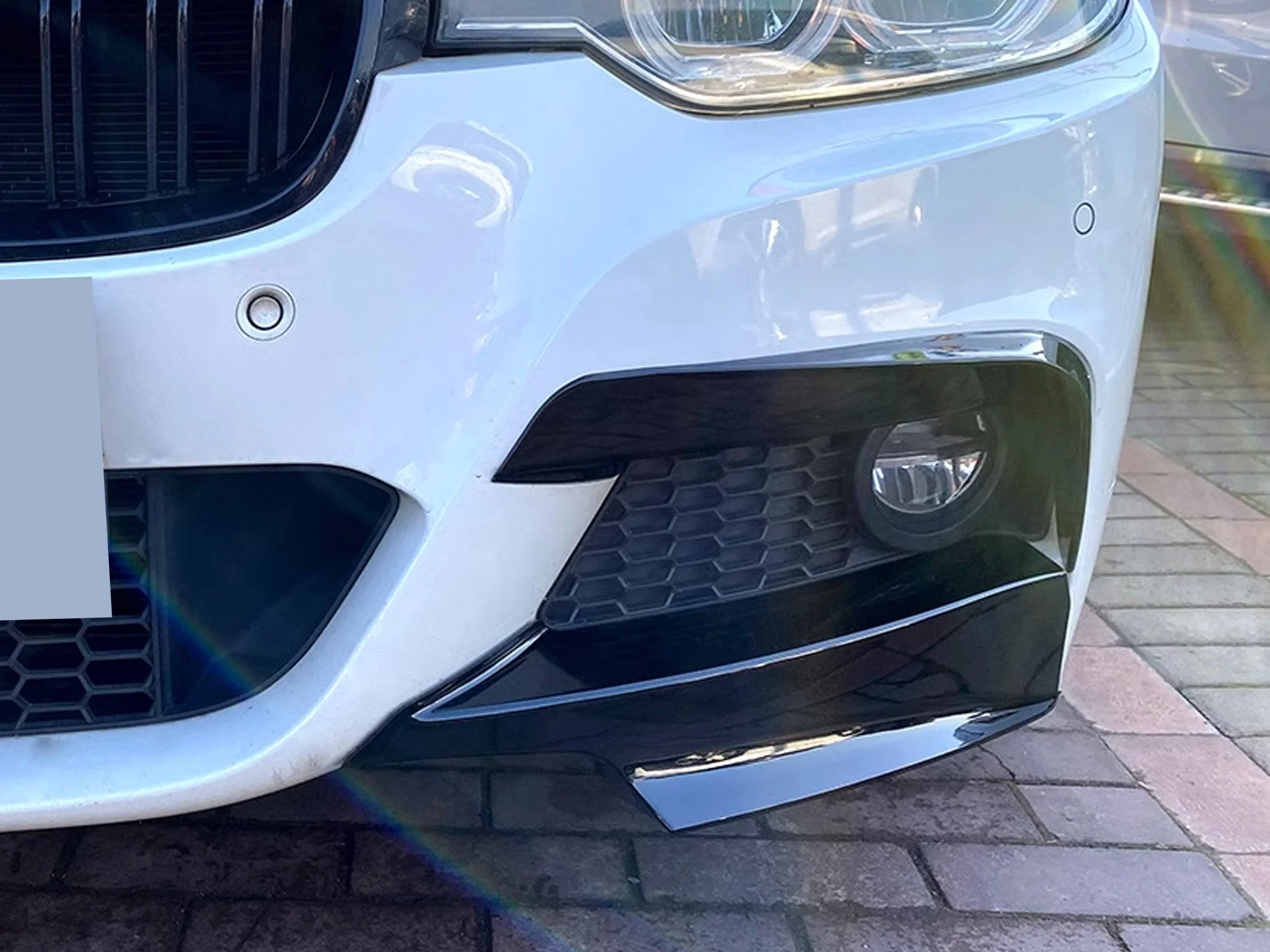 Glossy Black Front Bumper Splitter Canards for BMW 3 Series F30 F31 M Sport 2013-2018 pz110 - Image 4