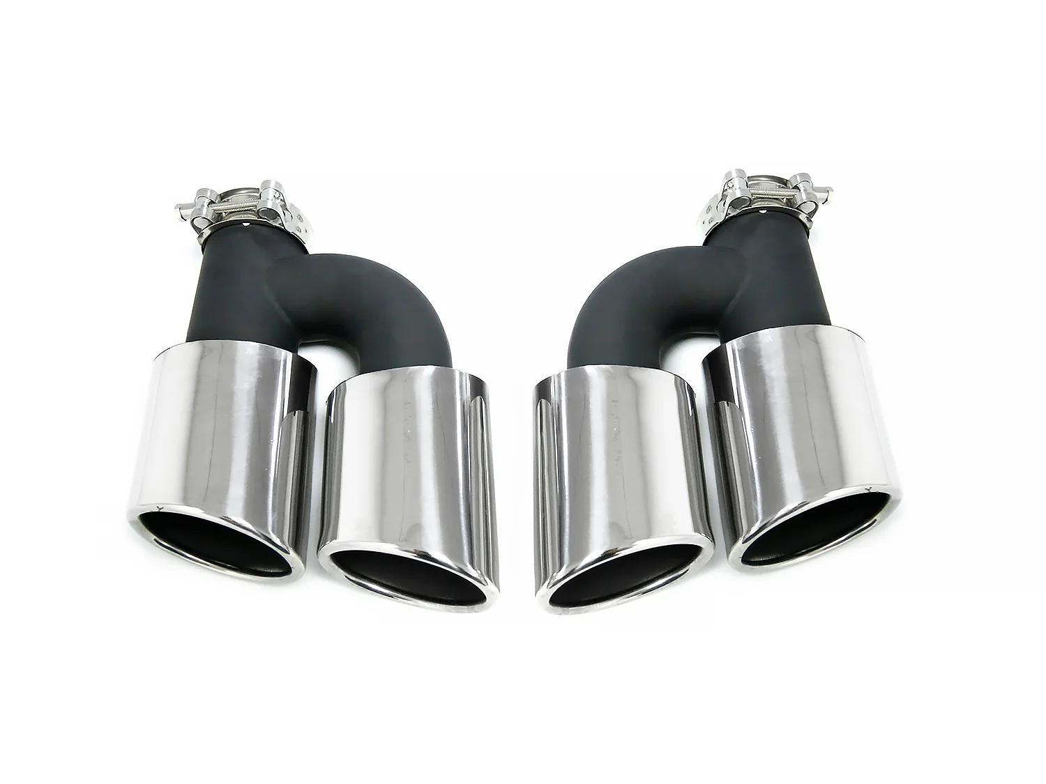 Silver Dual Exhaust Tips Tail Pipes For Audi A3 8P 8V A4 B8 B9 A5 A6 Q5 TT 2.0T - Image 5