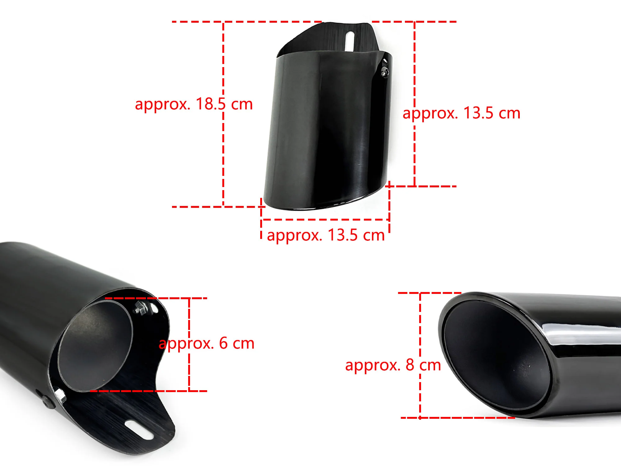 4pcs Black Exhaust Tips Pipe For Porsche 971 Panamera 4S Turbo 2017-2023 - Image 12