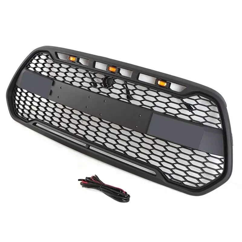 Black Front Bumper Grille With Light Fit For Ford Transit 2014-2020 - Image 3
