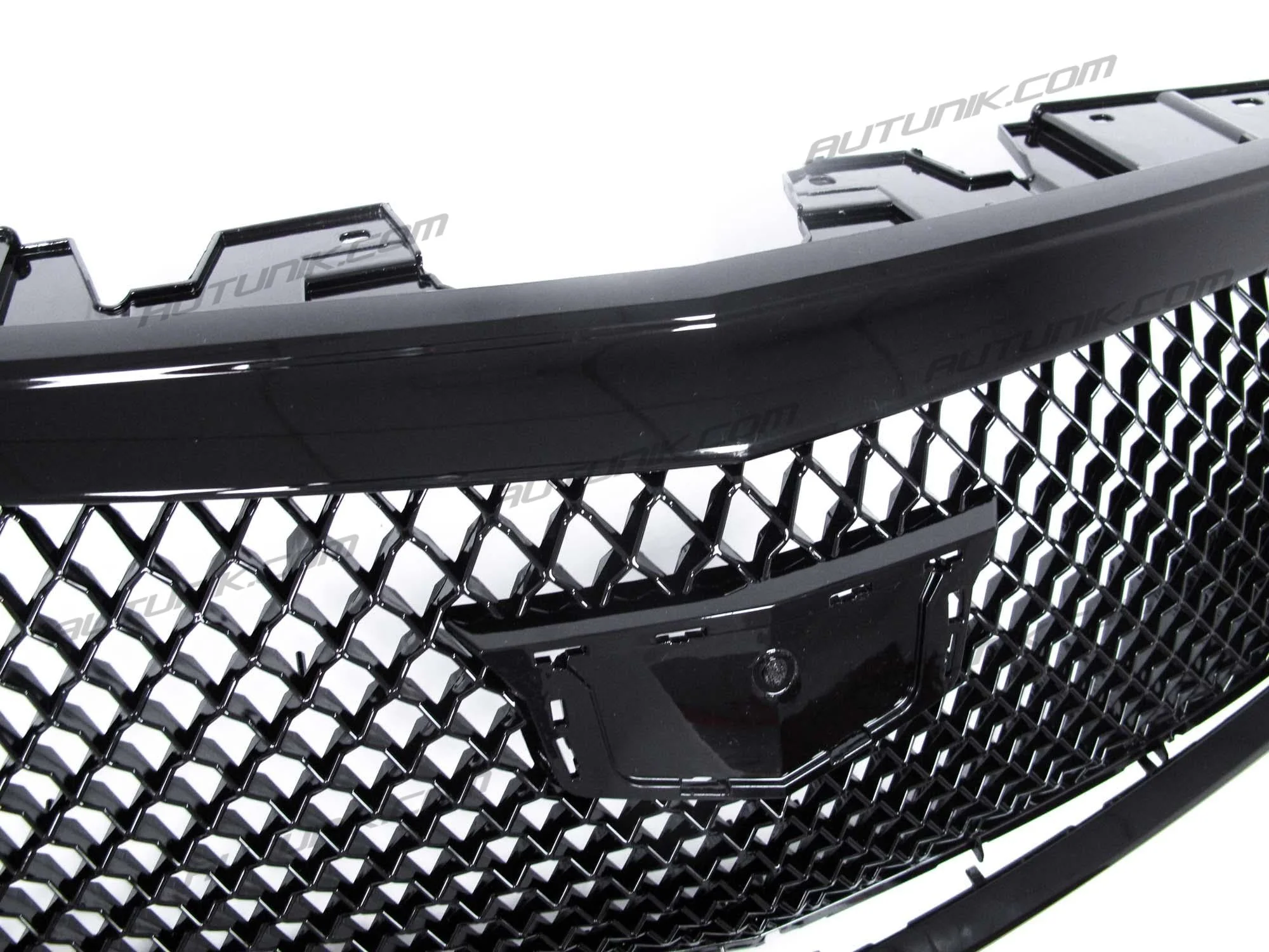 Black Front Upper Grille + Lower Grill w/ Frame for Cadillac XTS 2013-2017 w/o Camera - Image 11