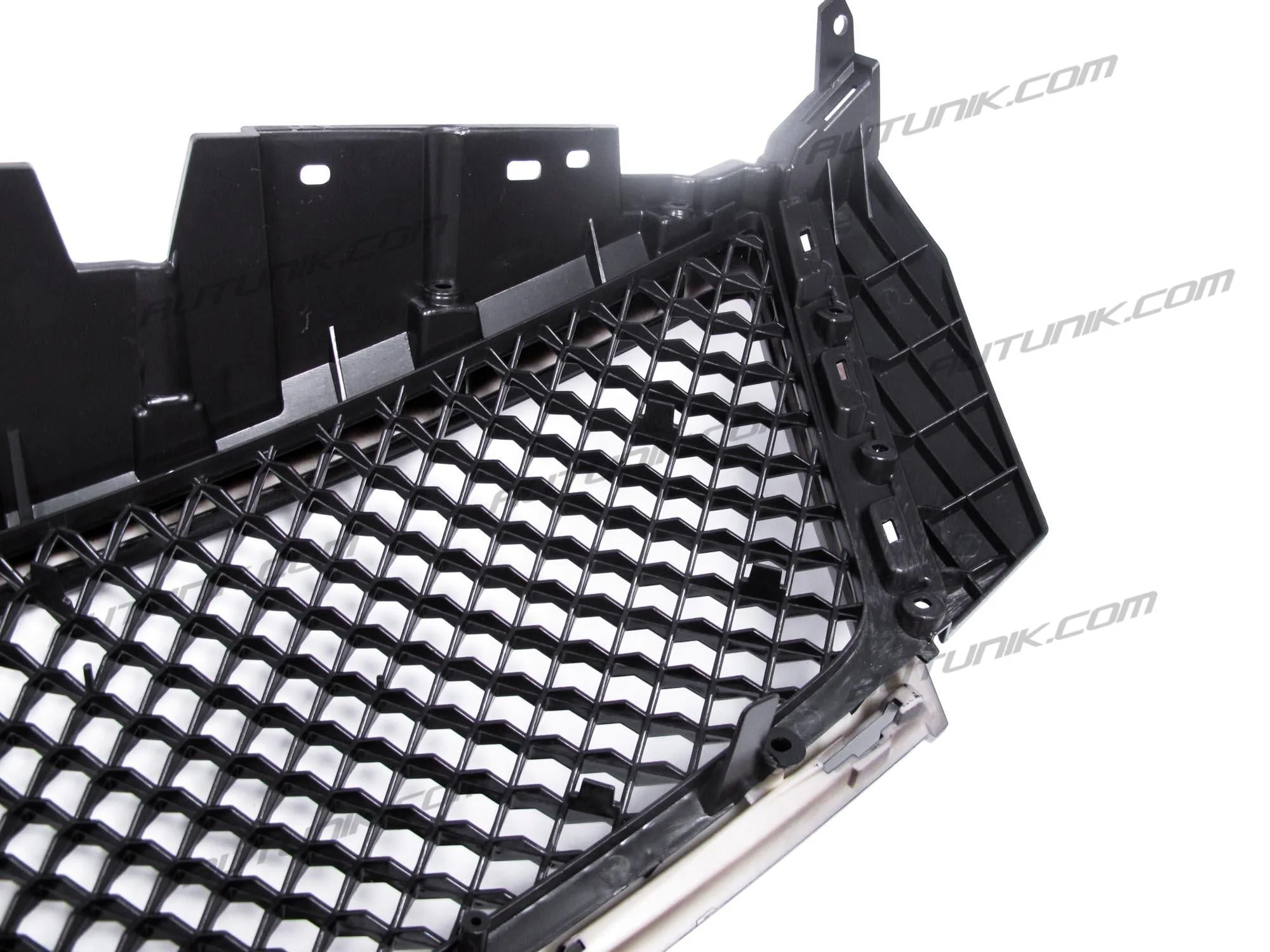 Black Front Upper Grille + Lower Grill w/ Frame for Cadillac XTS 2013-2017 w/o Camera - Image 14