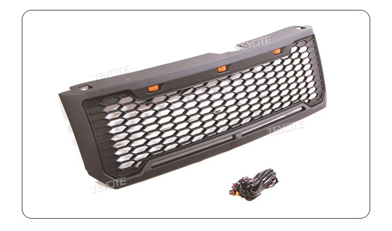 Black Front Bumper Upper Grille Radiator w/ Light Fits For 2008-2012 Ford Escape / Kuga - Image 11
