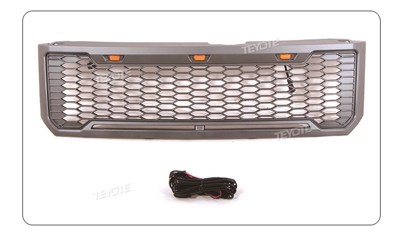 Black Front Bumper Upper Grille Radiator w/ Light Fits For 2008-2012 Ford Escape / Kuga - Image 9