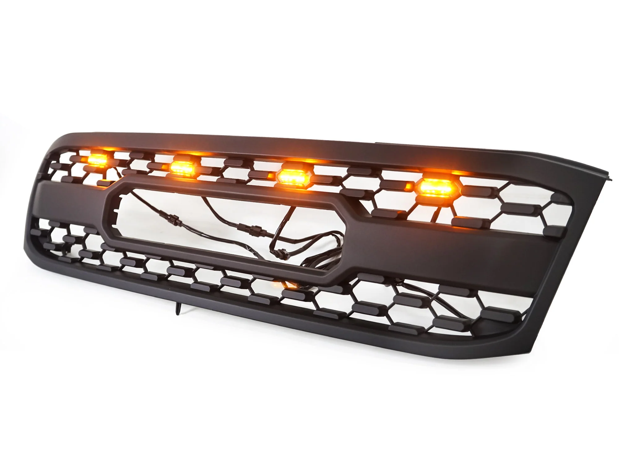 Black Front Bumper Upper Grille w/ LED Light Fit For 1998-2006 Toyota Land Crusier LC100 - Image 25