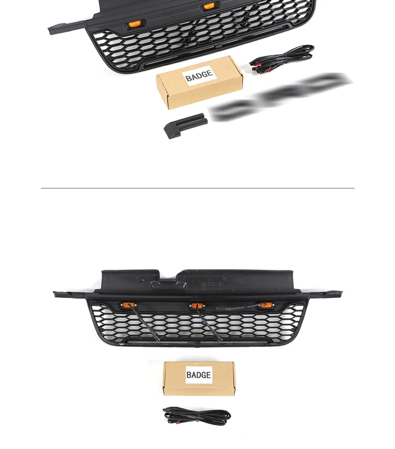 Black Front Bumper Upper Grille w/ LED Lights Fit For FORD ESCAPE / KUGA 2005-2007 - Image 7