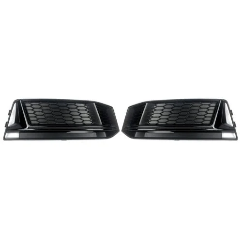 Pair Front Bumper Fog Light Grille Grill Cover for Audi A4 S-line S4 2017-2019 - Image 3