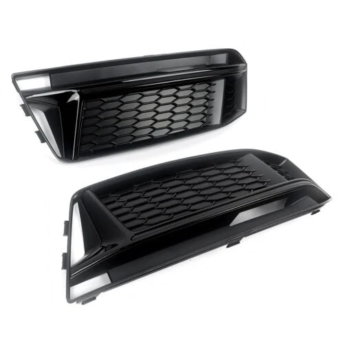Pair Front Bumper Fog Light Grille Grill Cover for Audi A4 S-line S4 2017-2019 - Image 6
