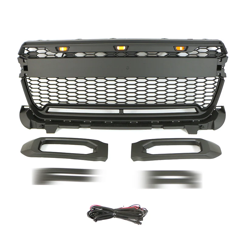Black Front Grille Bumper Grill W/ Light Black for Ford Maverick 2022 2023 - Image 2