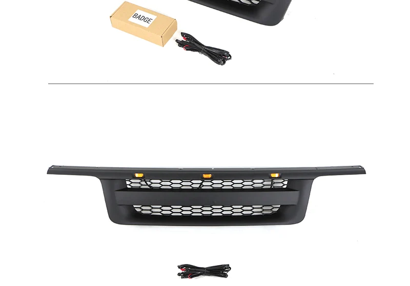 Black Front Grille Upper Grill With LED Light for Ford Ranger 1995-1997 - Image 5