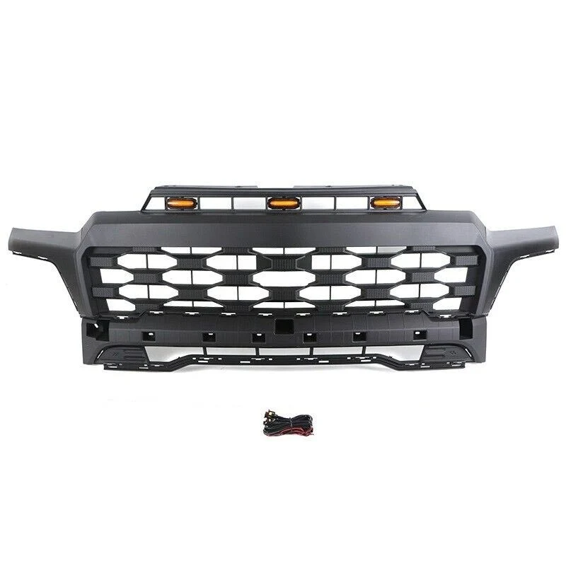 Black Front Upper Grille w/LED Lights for Chevrolet Chevy Colorado 2023-2024 - Image 2
