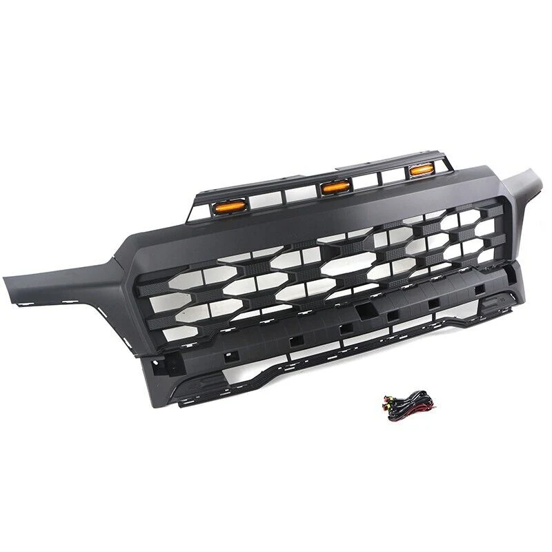 Black Front Upper Grille w/LED Lights for Chevrolet Chevy Colorado 2023-2024 - Image 5