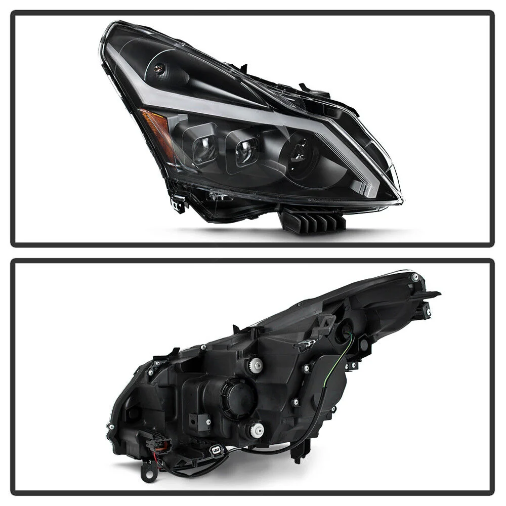 Black Headlights w/ LED Sequential Signal Switchback DRL For 2010-2013 Infiniti G37 G25 Q40 Sedan - Image 4