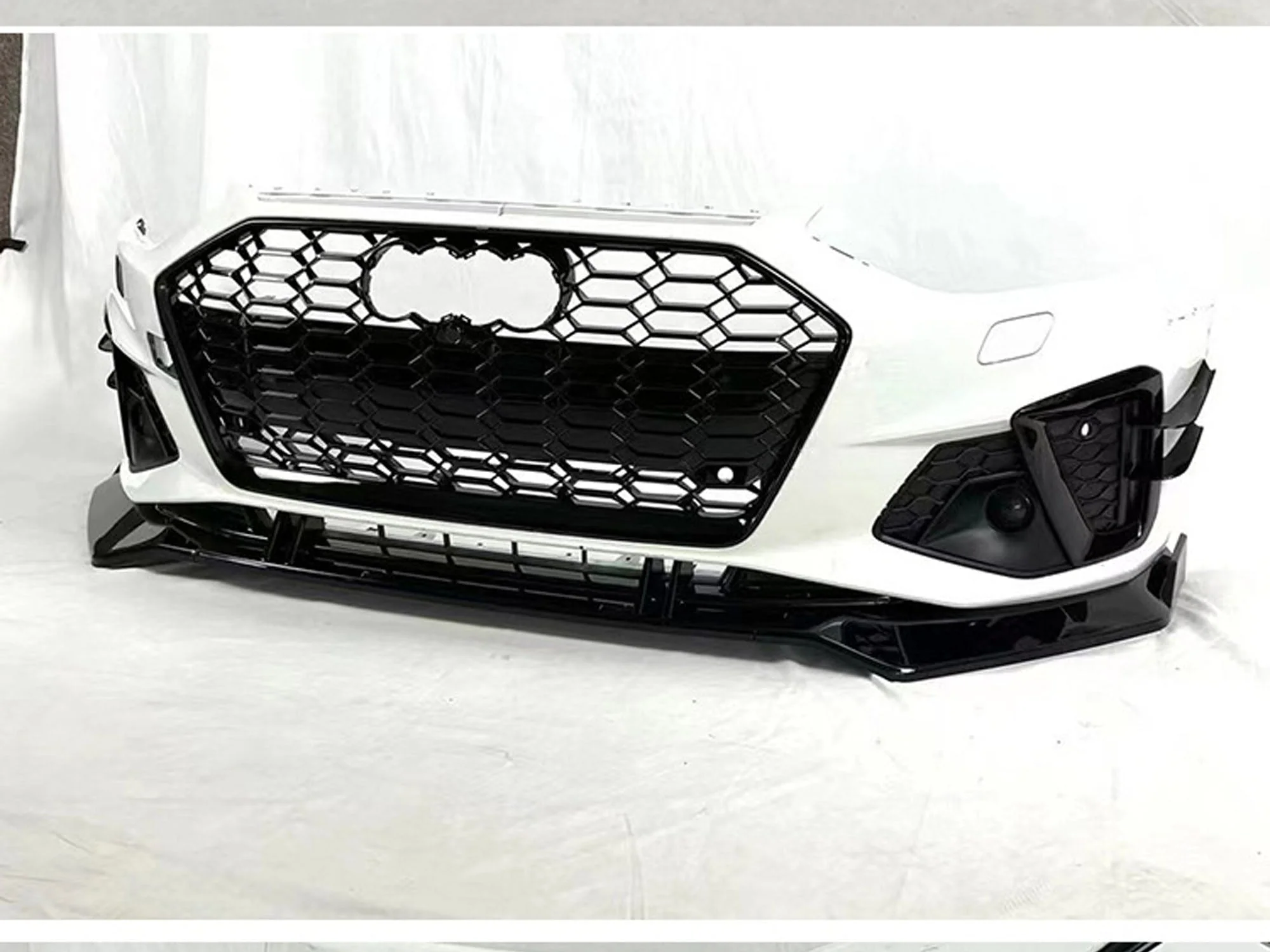 Glossy Black Front Lip Splitters for AUDI A4 B9 S line 2021-2023 - Image 3