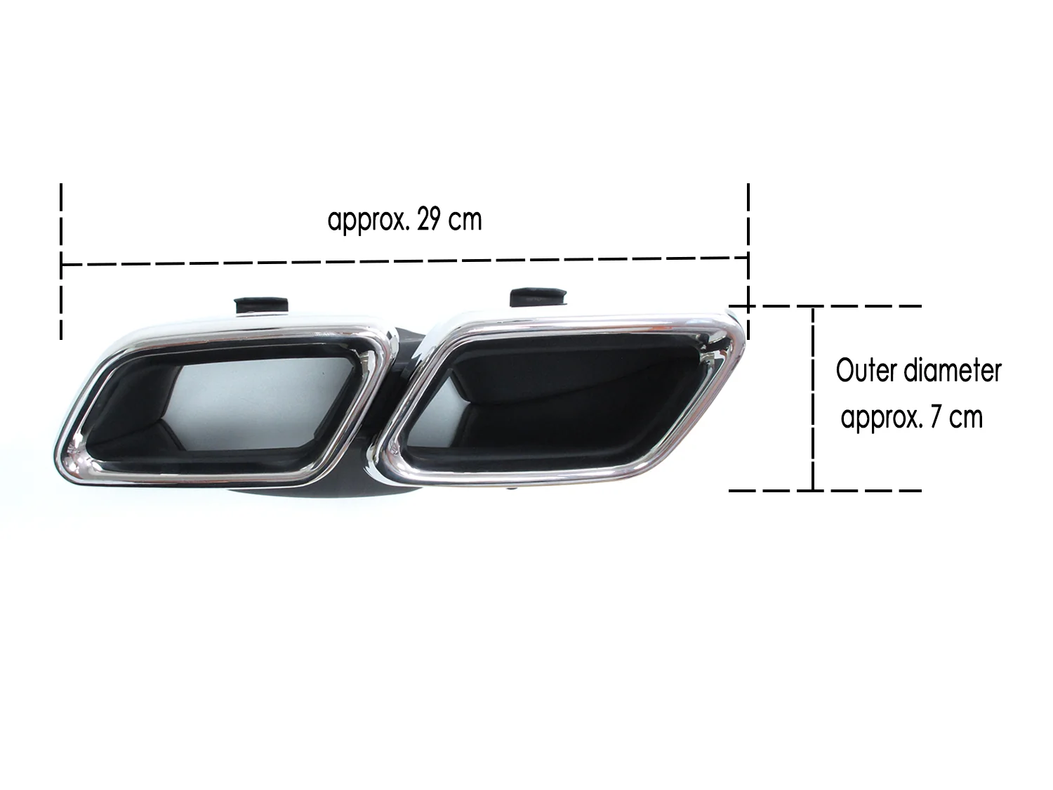 Black Rear Diffuser Chrome Exhaust Tips for Mercedes W213 Non-AMG 2017-2020 di35 - Image 12