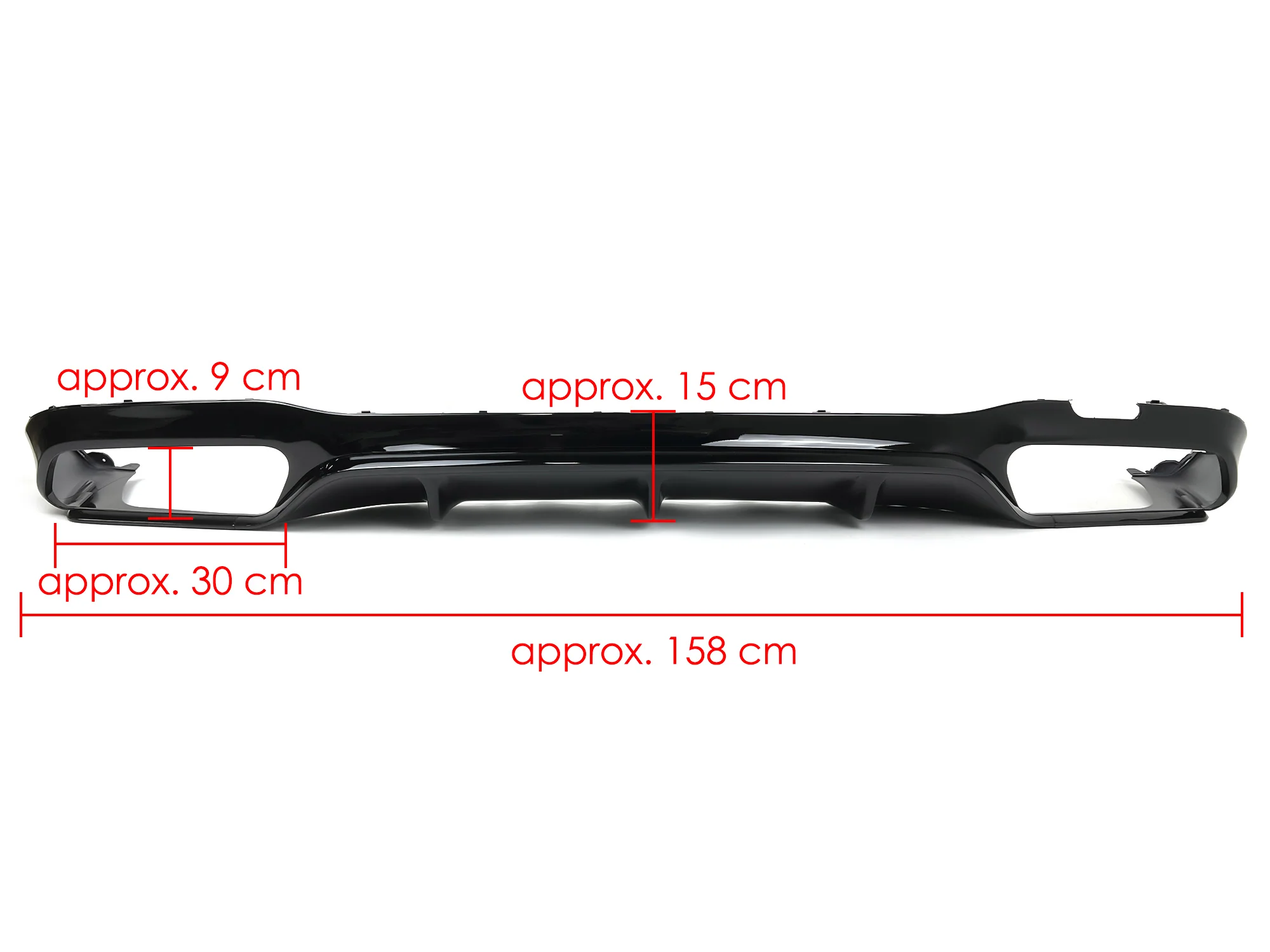 E63 Style Gloss Black Rear Diffuser + Silver Exhaust Tips For Mercedes W213 S213 2017-2023 AMG Bumper - Image 13
