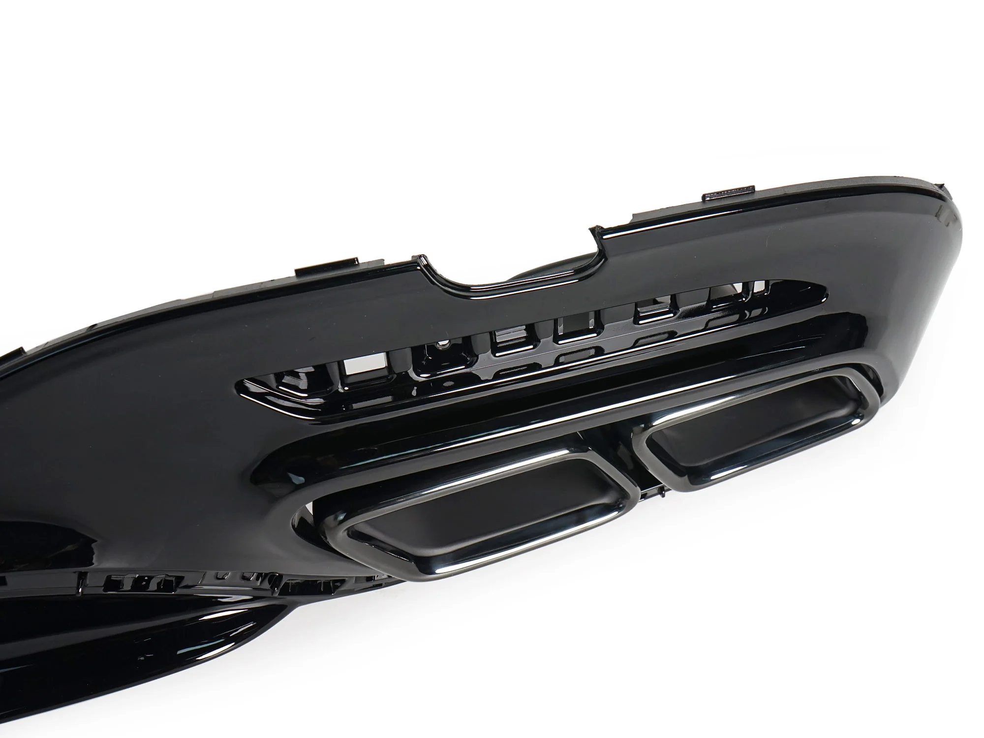 Black Rear Diffuser + Exhaust Tips for Mercedes S-Class W222 AMG-Line 2018-2020 - Image 8