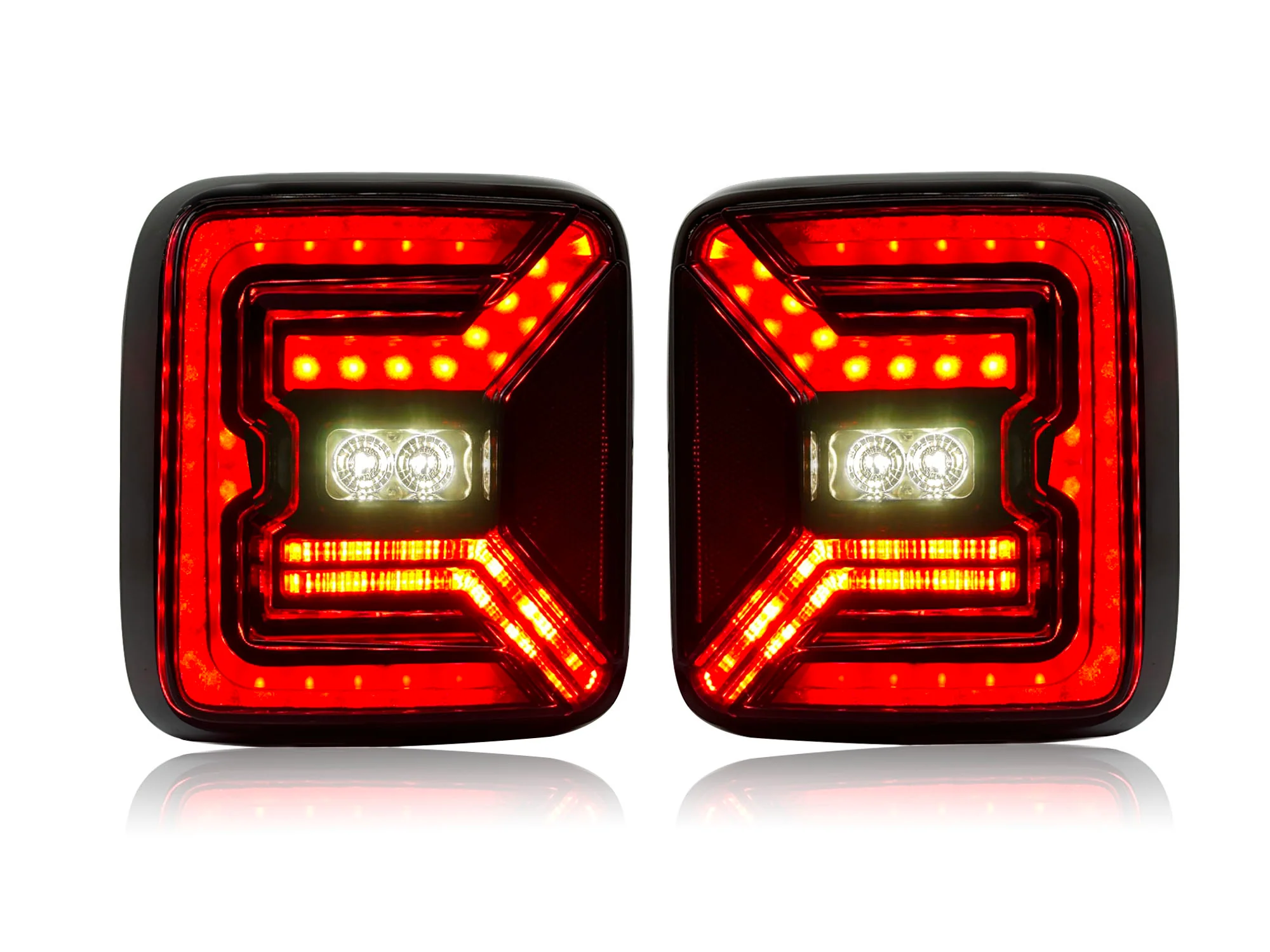 Smoke Rear LED Tail Lights For Jeep Wrangler JL JLU 2018-2025 Running Brake Lamp - Image 9