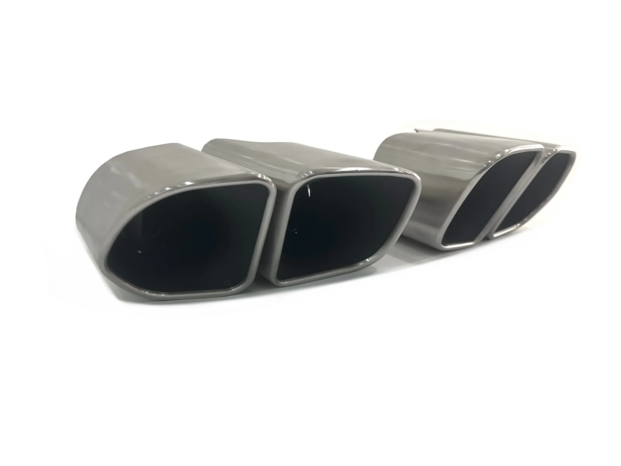 Square Exhaust Tips Fits Porsche Cayenne 958.2 V6 / V8 Base 2015–2018 - Image 7