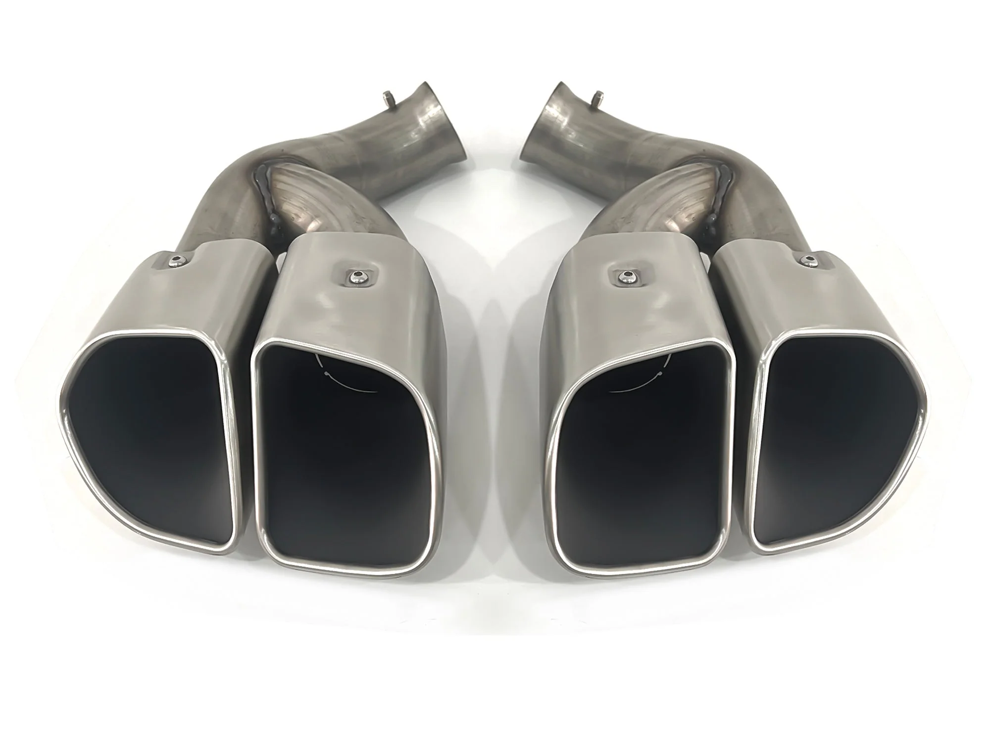 Square Exhaust Tips Fits Porsche Cayenne 958.2 V6 / V8 Base 2015–2018 - Image 9