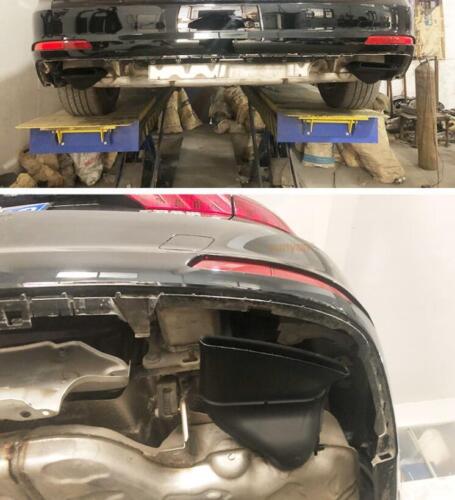 Black Titanium Exhaust Tips Tail Pipes For Audi A6 C8 2019-2024 - Image 3