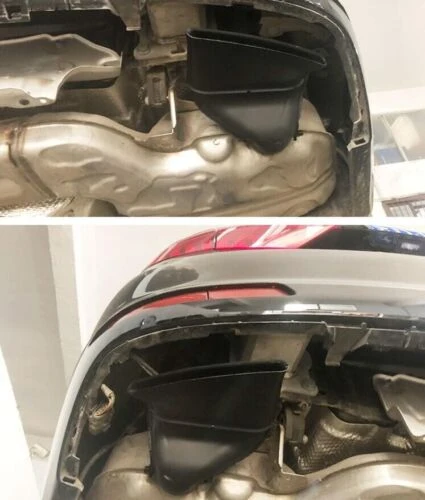 Black Titanium Exhaust Tips Tail Pipes For Audi A6 C8 2019-2024 - Image 4
