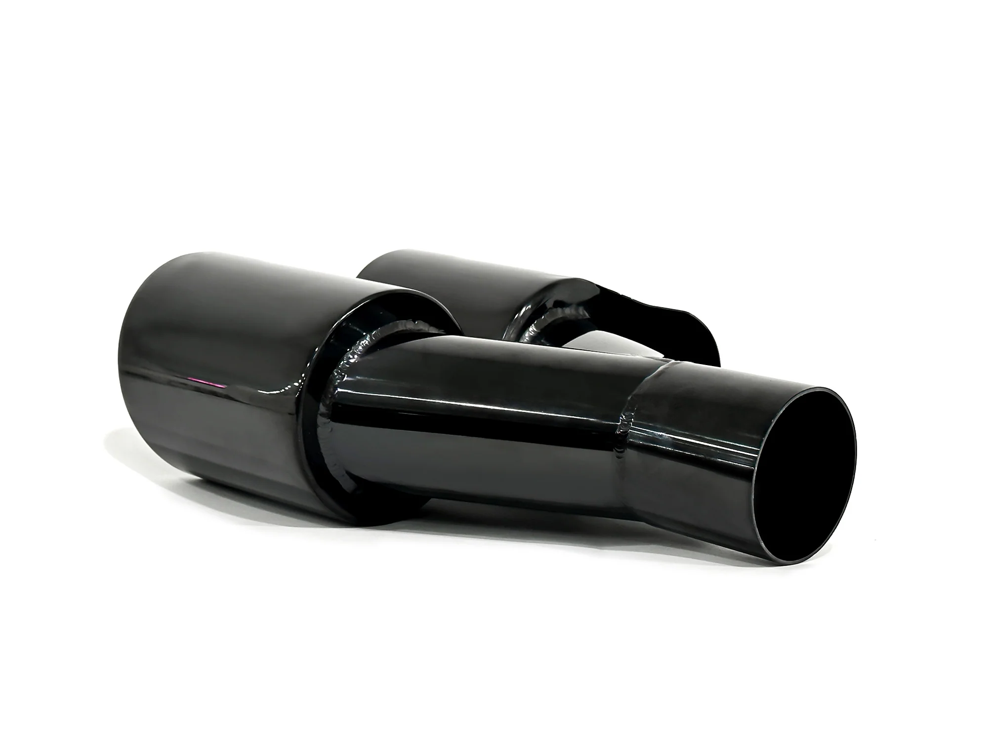 For BMW Universal Black Dual Exhaust Tips 60mm Inlet Muffler Pipes - Image 8