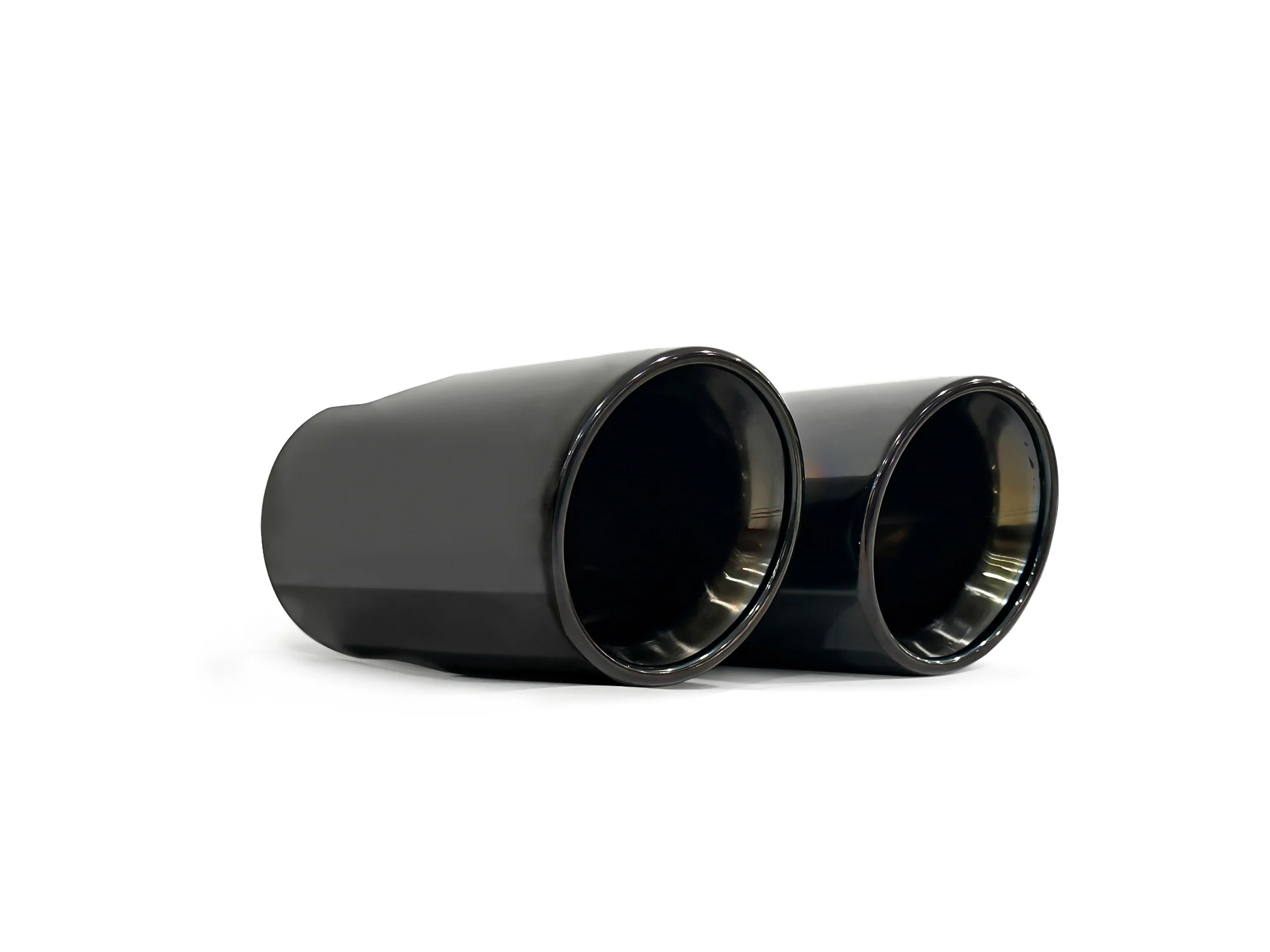 For BMW Universal Black Dual Exhaust Tips 60mm Inlet Muffler Pipes - Image 9