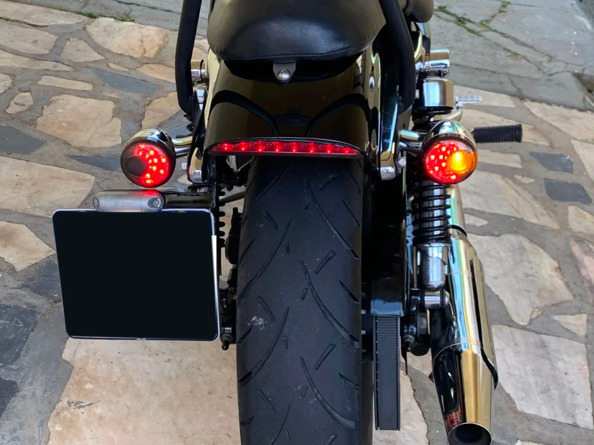 Bullet Style LED Rear Blinkers Turn Signal Lights Amber for Harley Sportster XL883 XL1200 1992–2022 - Image 4