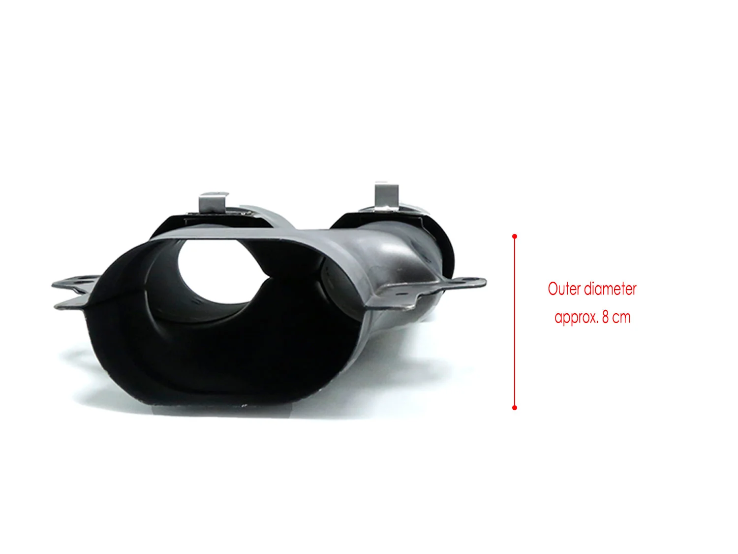 Gloss Black Rear Diffuser w/ Silver Round Exhaust Tips for Mercedes W205 C205 Coupe C300 C43 AMG 2015-2023 - Image 13