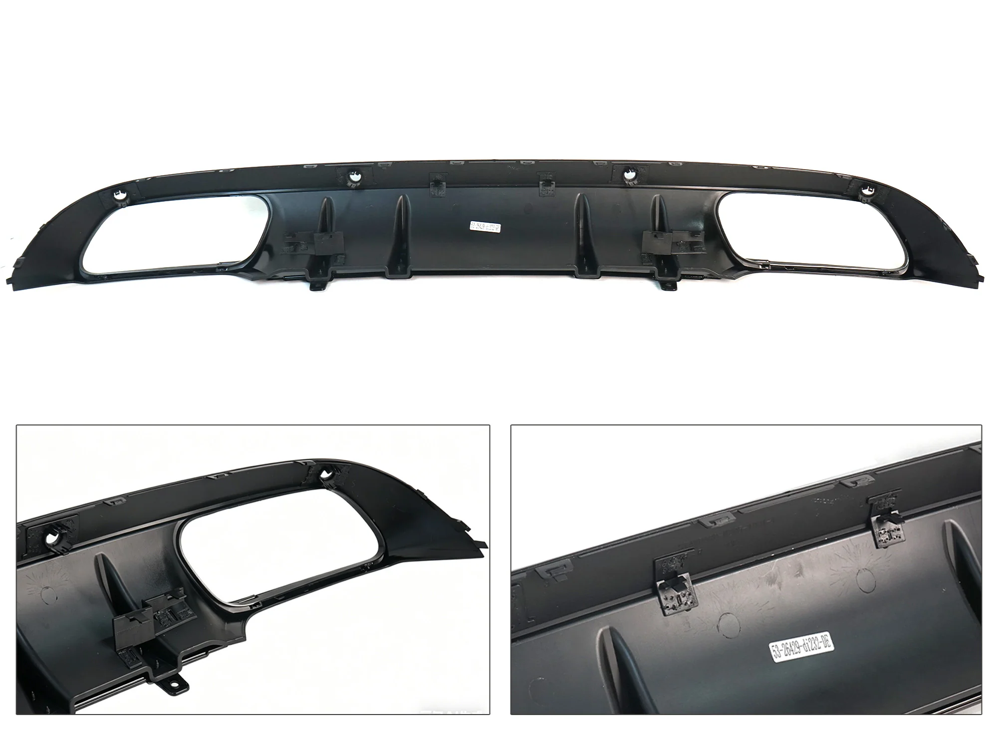 C43 Style Rear Diffuser Lip W/ Black Tips For Mercedes Benz C-Class W205 C200 C250 C300 Non AMG 2015-2021 - Image 9