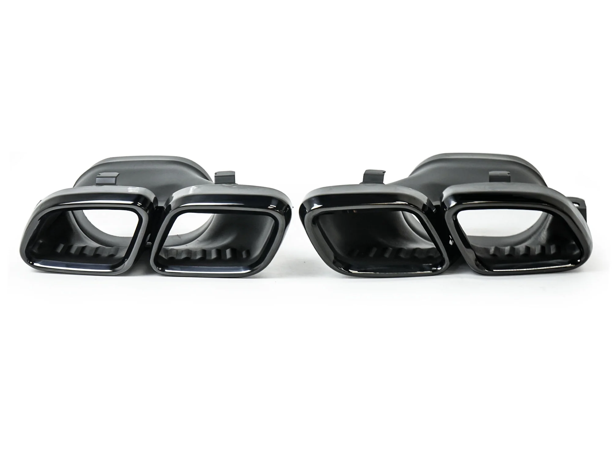 C63 Style Gloss Black Rear Diffuser + Exhaust Tips for Mercedes W205 (Non-AMG Bumper) 2015-2021 - Image 13