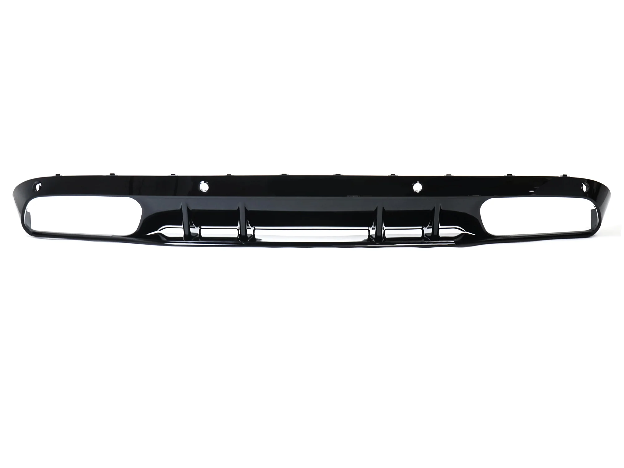 C63 Style Gloss Black Rear Diffuser + Exhaust Tips for Mercedes W205 (Non-AMG Bumper) 2015-2021 - Image 7