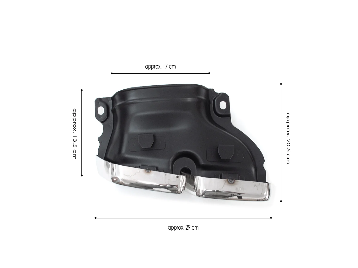 C63 Style Rear Diffuser + Black Exhaust Tips For Mercedes W205 C-Class Base C300 C250 Non-AMG 2015-2021 - Image 12