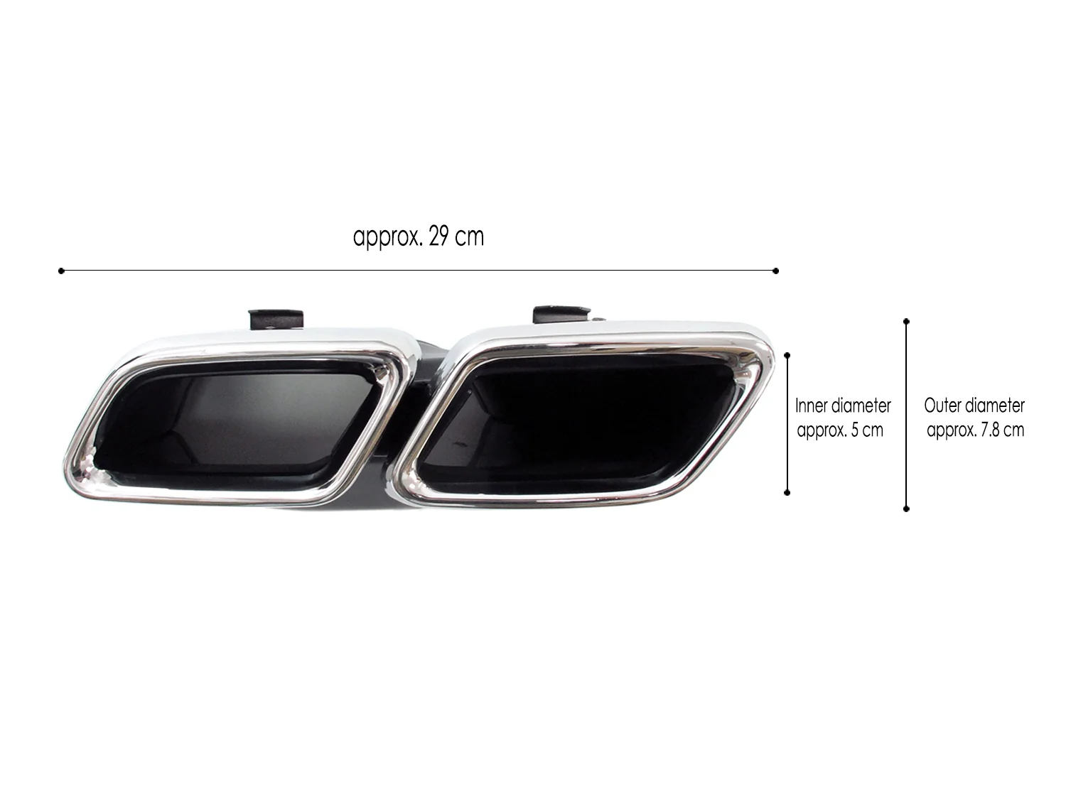 C63 Style Rear Diffuser + Black Exhaust Tips For Mercedes W205 C-Class Base C300 C250 Non-AMG 2015-2021 - Image 13