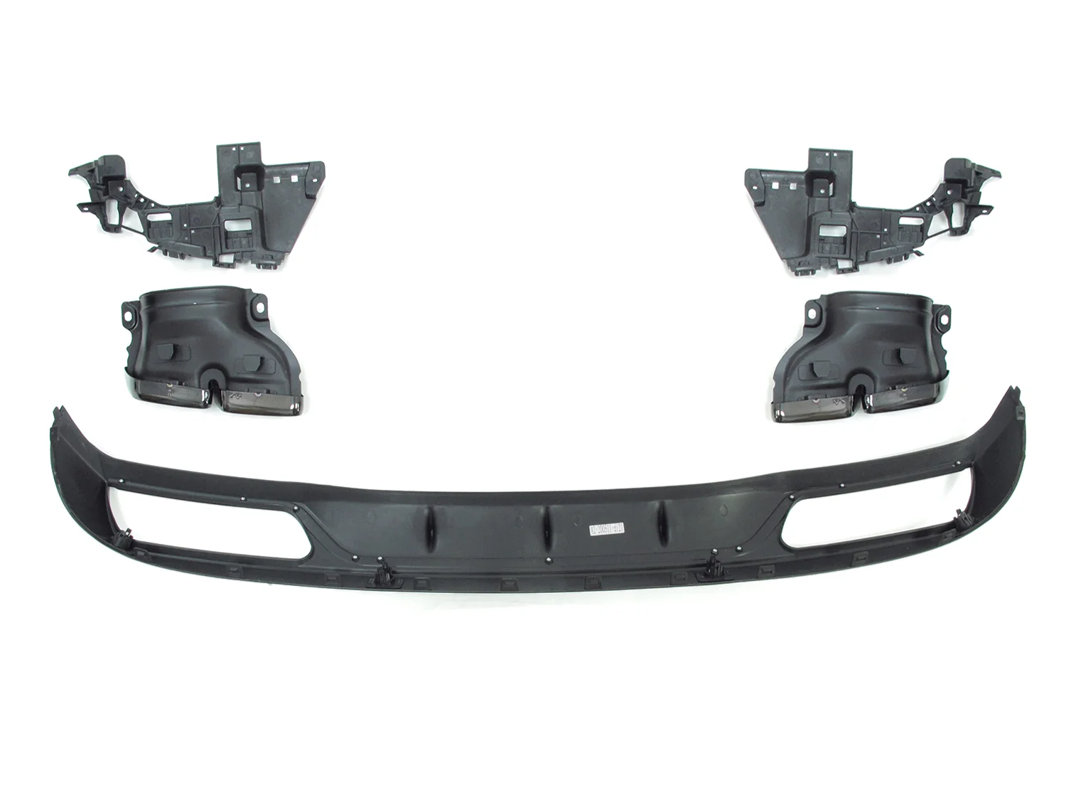 C63 Style Rear Diffuser + Black Exhaust Tips For Mercedes W205 C-Class Base C300 C250 Non-AMG 2015-2021 - Image 5