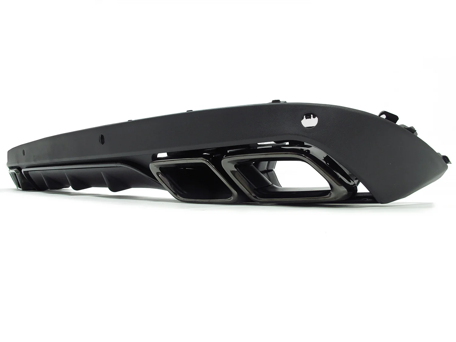 C63 Style Rear Diffuser + Black Exhaust Tips For Mercedes W205 C-Class Base C300 C250 Non-AMG 2015-2021 - Image 7