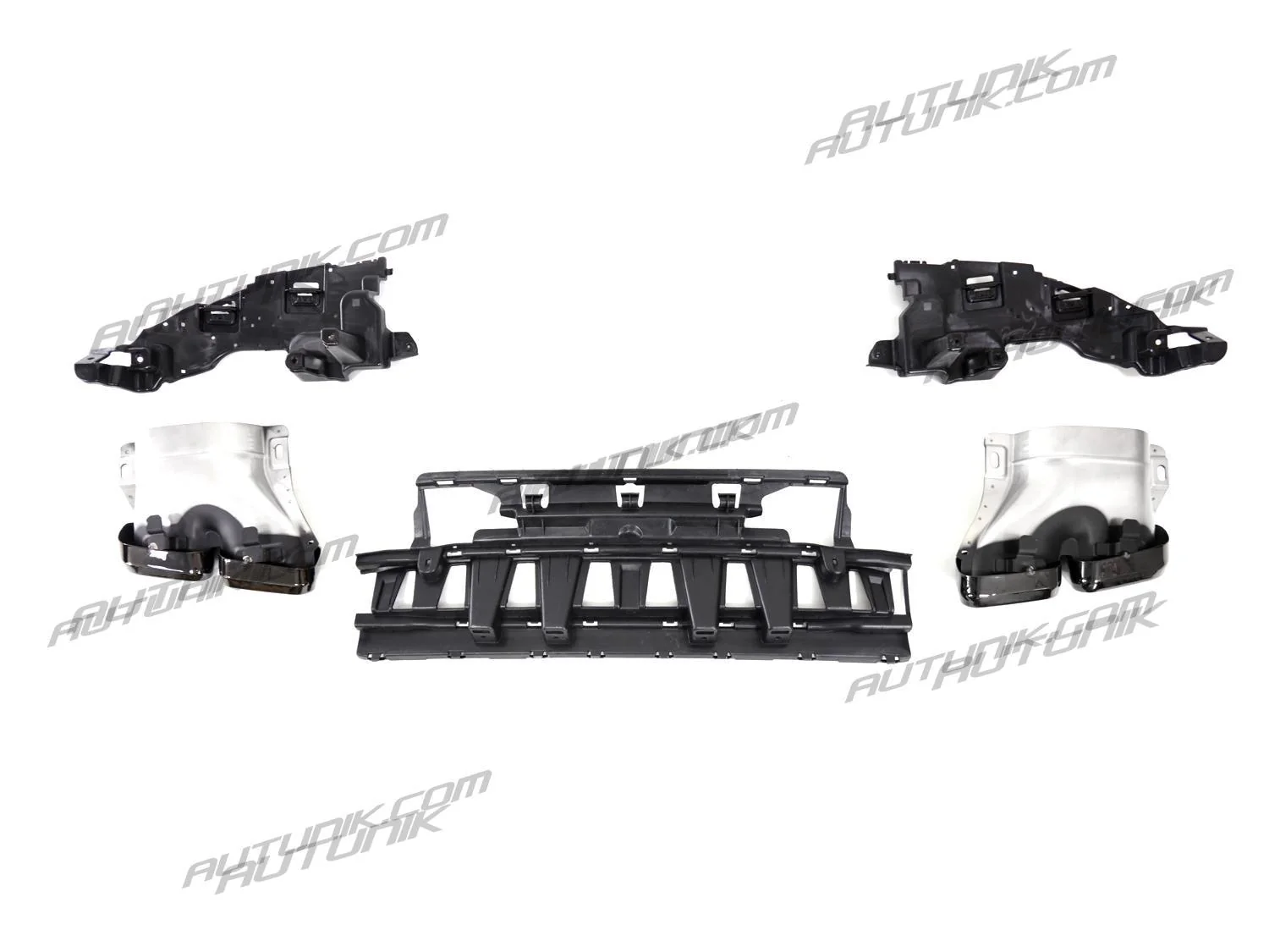 C63 Style Rear Diffuser & Black Exhaust For Mercedes W205 Sedan C250 C300 C450 C43 AMG Bumper Only - Image 13
