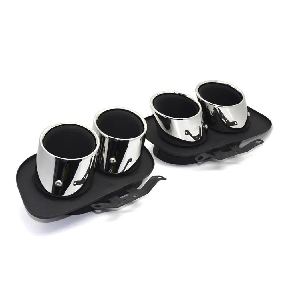 Gloss Black Dual Exhaust Tips For Porsche 911 992 Carrera S 4S 2020-2025 - Image 12