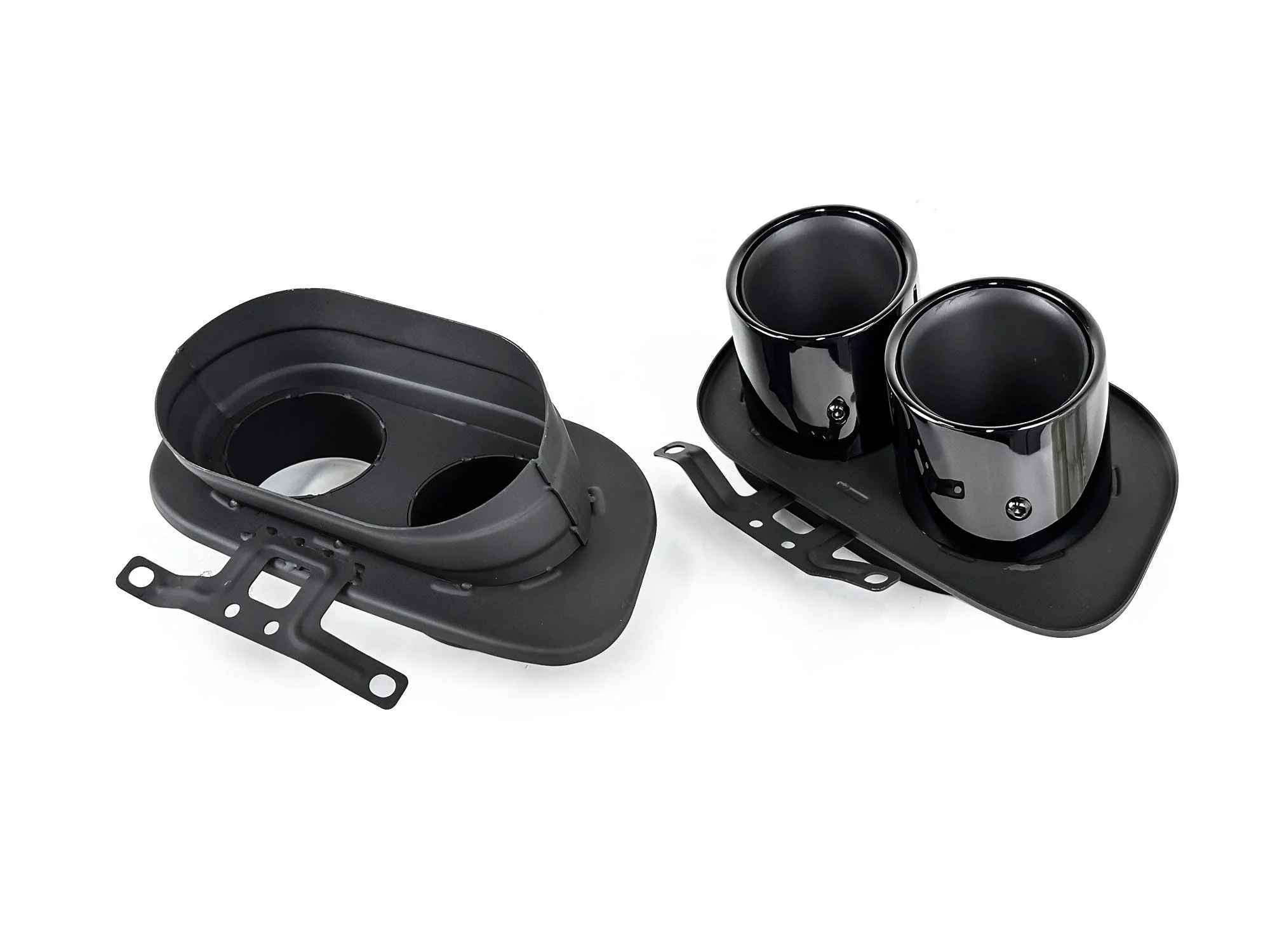 Gloss Black Dual Exhaust Tips For Porsche 911 992 Carrera S 4S 2020-2025 - Image 6