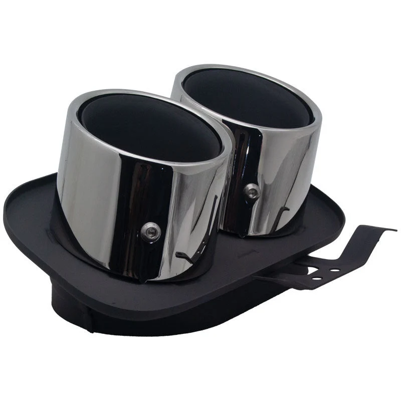Gloss Black Dual Exhaust Tips For Porsche 911 992 Carrera S 4S 2020-2025 - Image 8