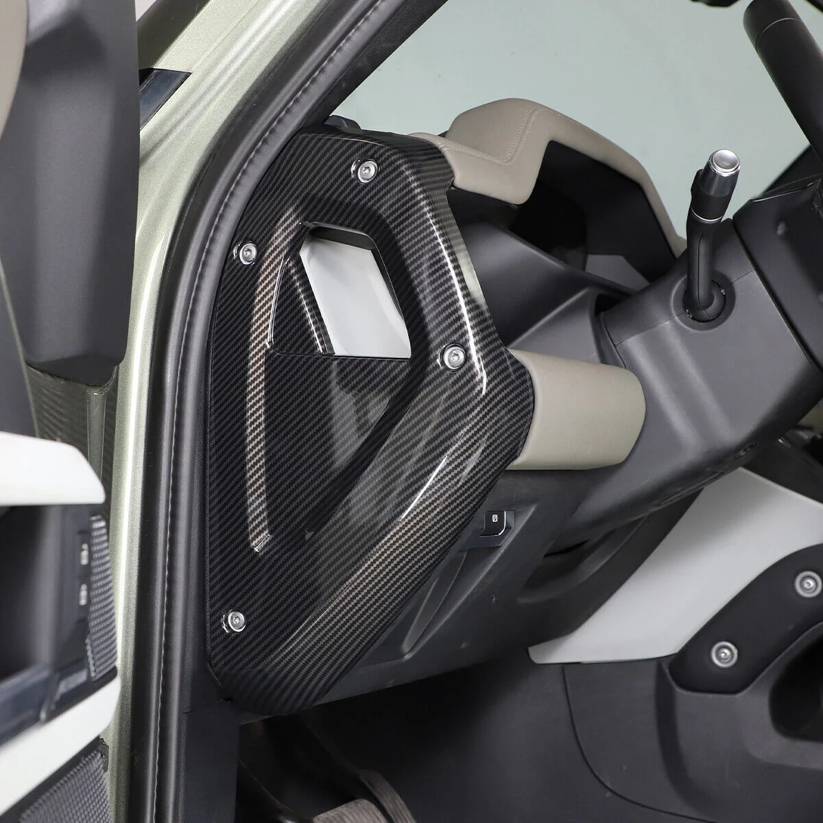 Carbon Fiber ABS Dashboard Side Panel Cover For Land Rover Defender 90 110 2020+ - Image 4