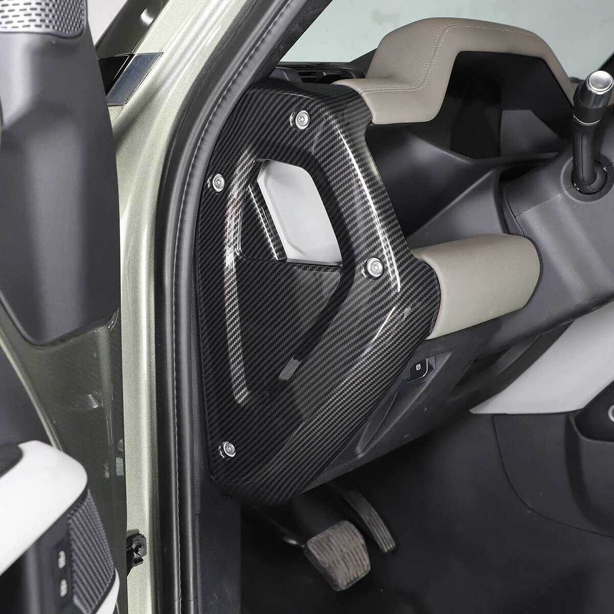 Carbon Fiber ABS Dashboard Side Panel Cover For Land Rover Defender 90 110 2020+ - Image 5