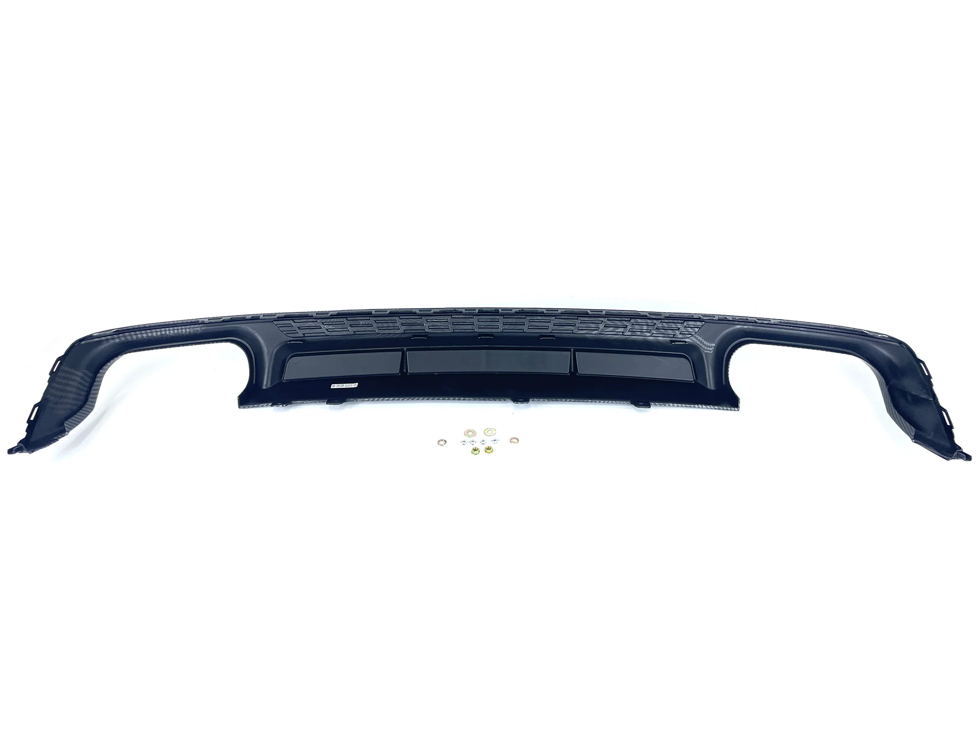 Carbon Fiber Style Rear Diffuser + Silver Exhaust Tips For Audi A6 C8 S-Line S6 2019-2025 - Image 10